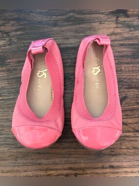 Yosi Samra Pink Girls Slip-On Ballet Flats